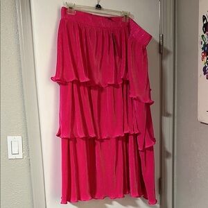 Vibrant Pink Tiered Skirt